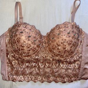 Windsor Rose Gold Rhinestone Bustier